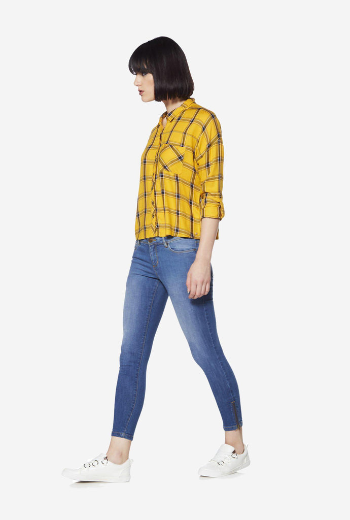 Nuon Blue Cropped Jeans