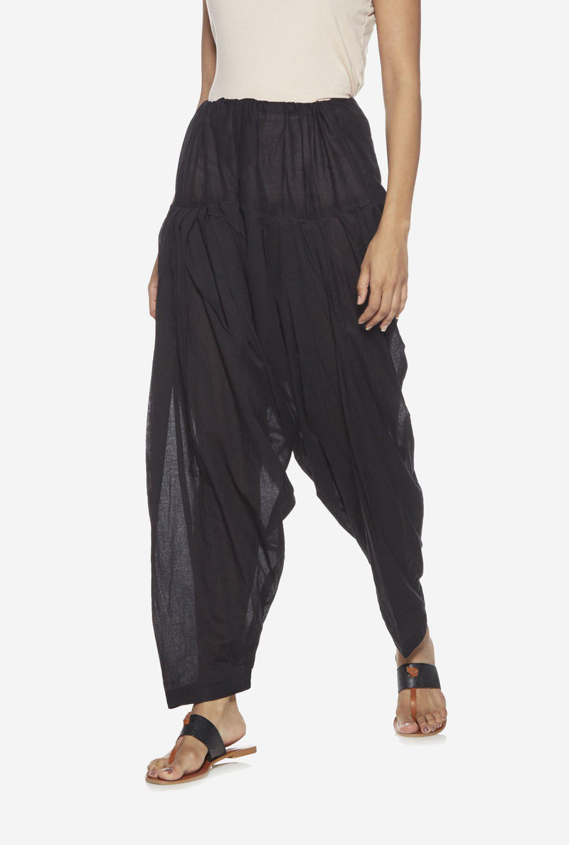 Utsa Black Solid Patiala Salwar