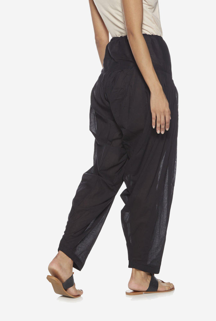 Utsa Black Solid Patiala Salwar