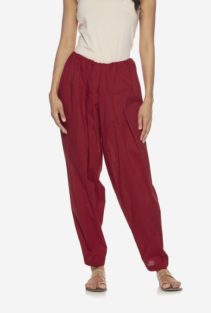 Utsa Maroon Solid Salwar