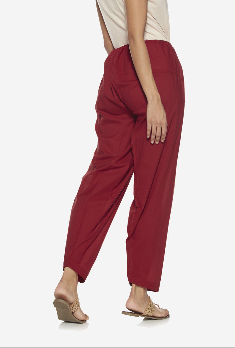 Utsa Maroon Solid Salwar