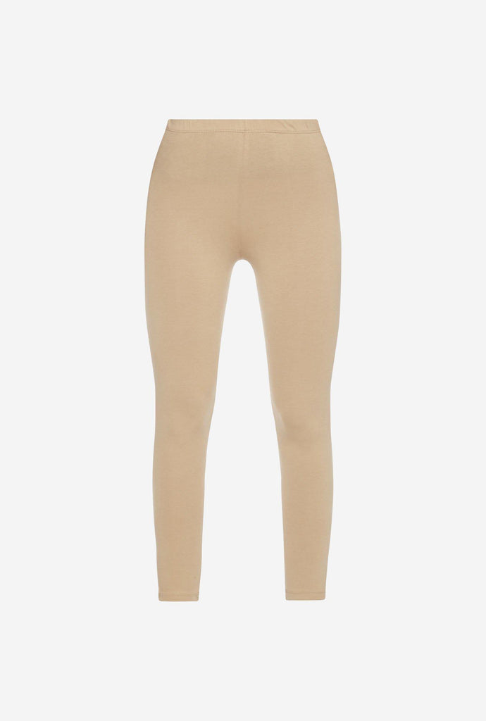 Utsa Beige Cropped Leggings
