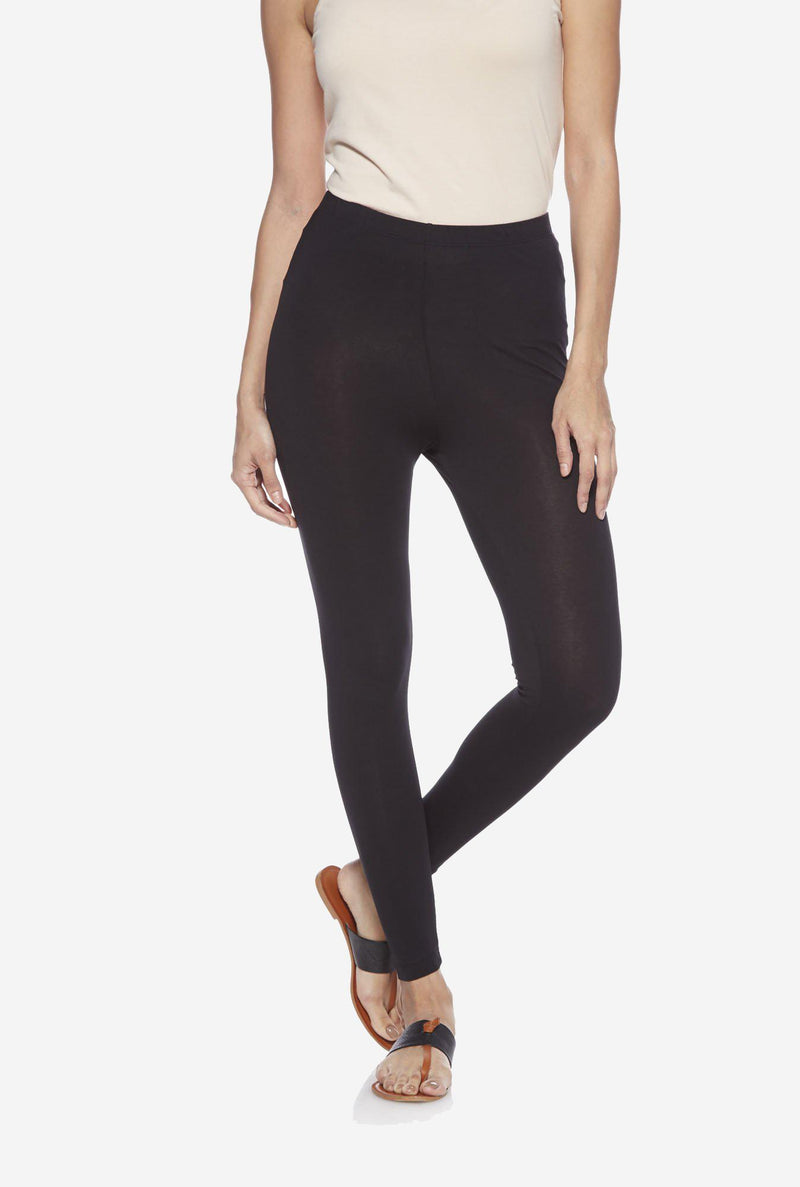 Utsa Black Cropped Leggings