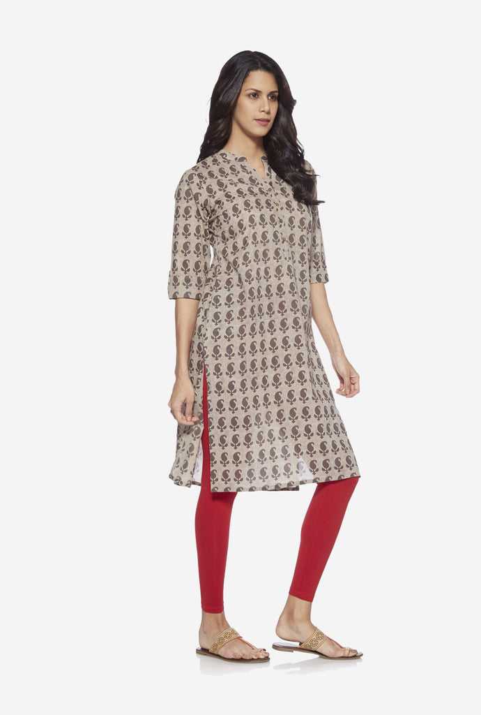 Utsa Red Cropped Leggings