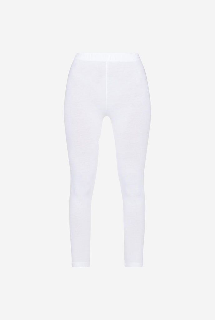 Utsa White Cropped Leggings