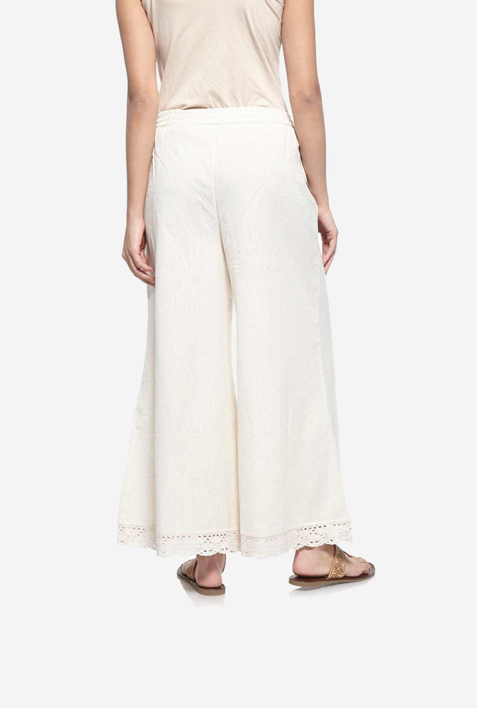 Utsa Off White Palazzos
