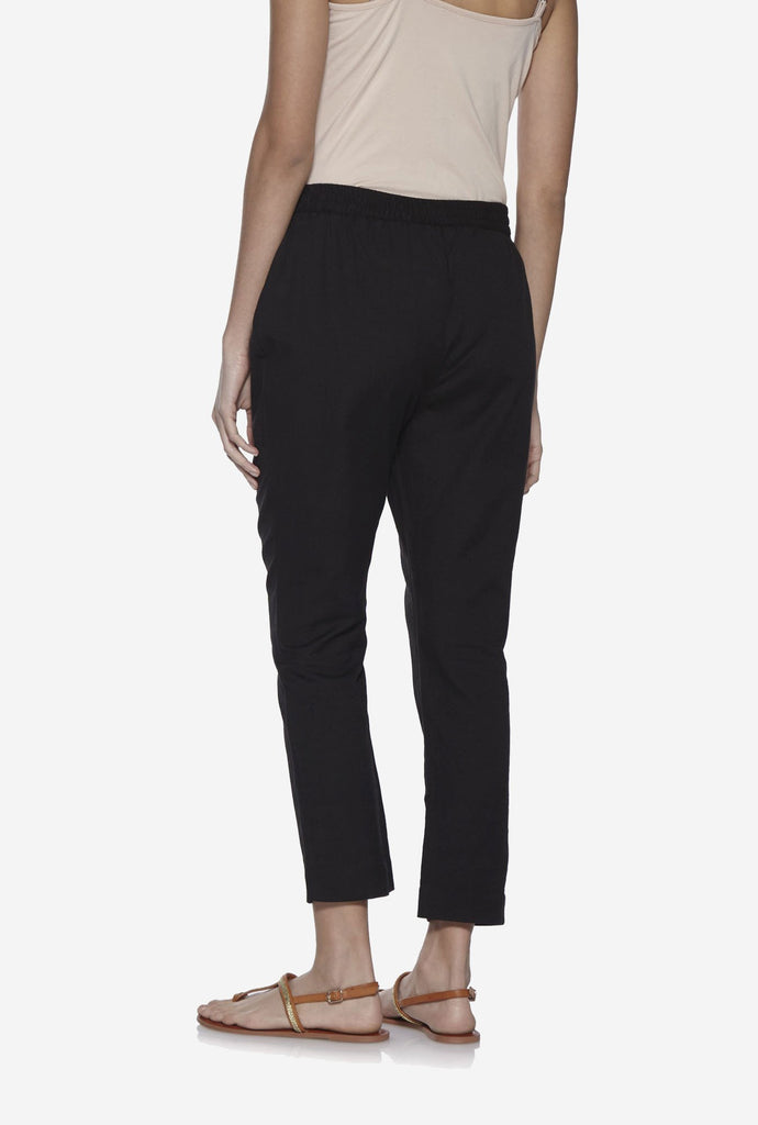 Utsa Black Slim Fit Ethnic Pants