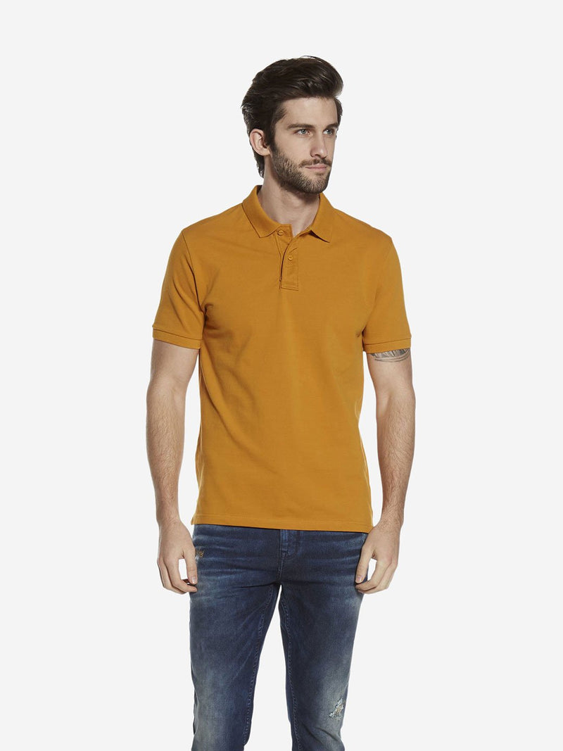 Westsport Mustard Slim Fit Polo T-Shirt