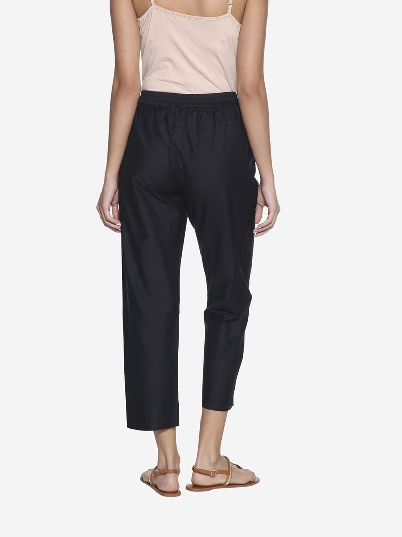 Utsa Black Cropped Ethnic Pants
