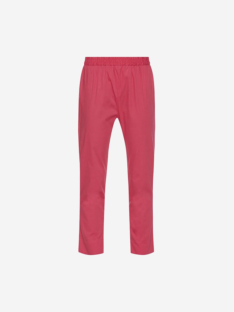 Utsa Pink Pencil-Fit Ethnic Pants