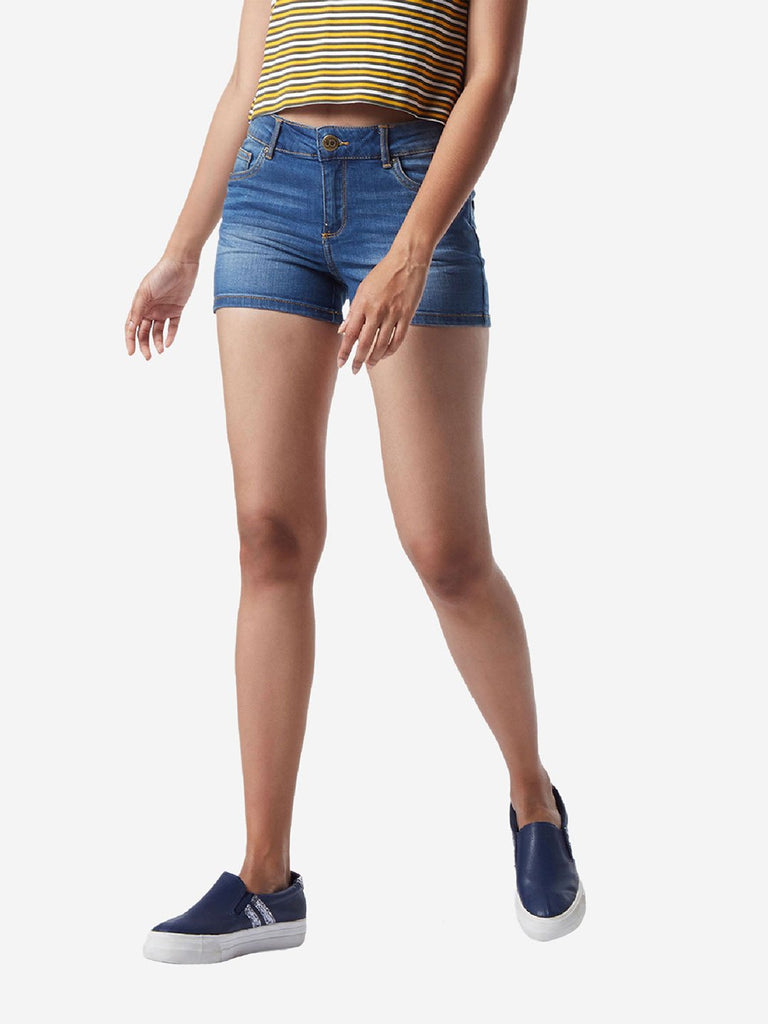 Nuon Mid-Blue Denim Shorts