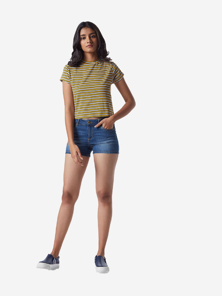 Nuon Mid-Blue Denim Shorts