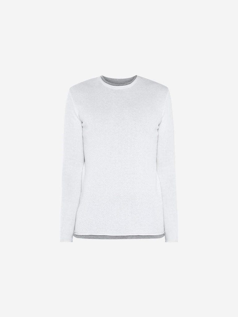 ETA White Knit-Finish Slim Fit T-Shirt
