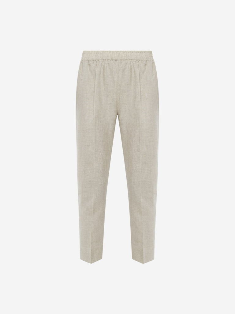 Zuba Taupe Slim Fit Ethnic Pants