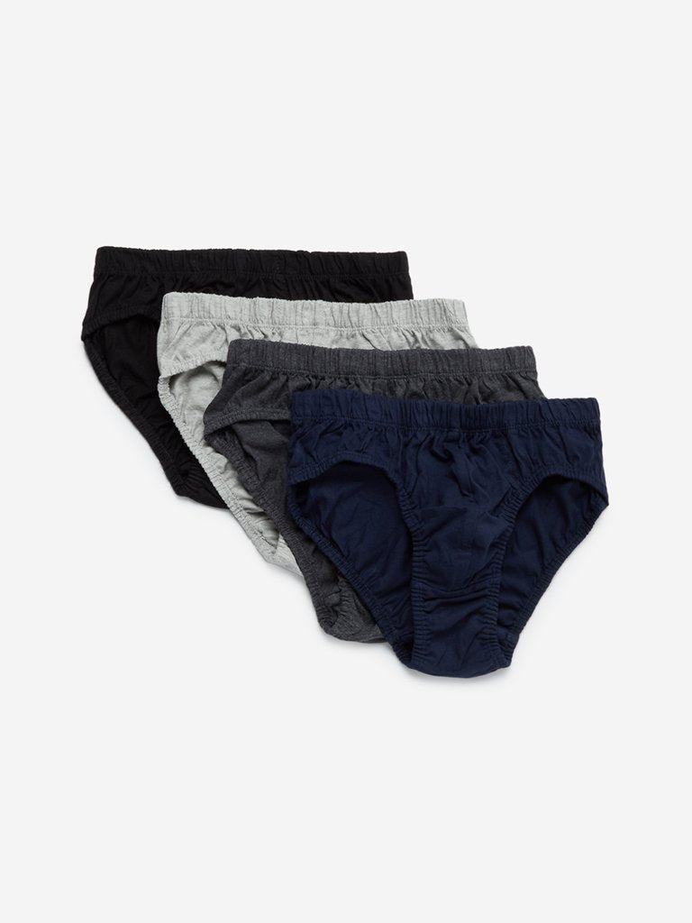 WES Lounge Multicolour Cotton-Rich Briefs Set of Four