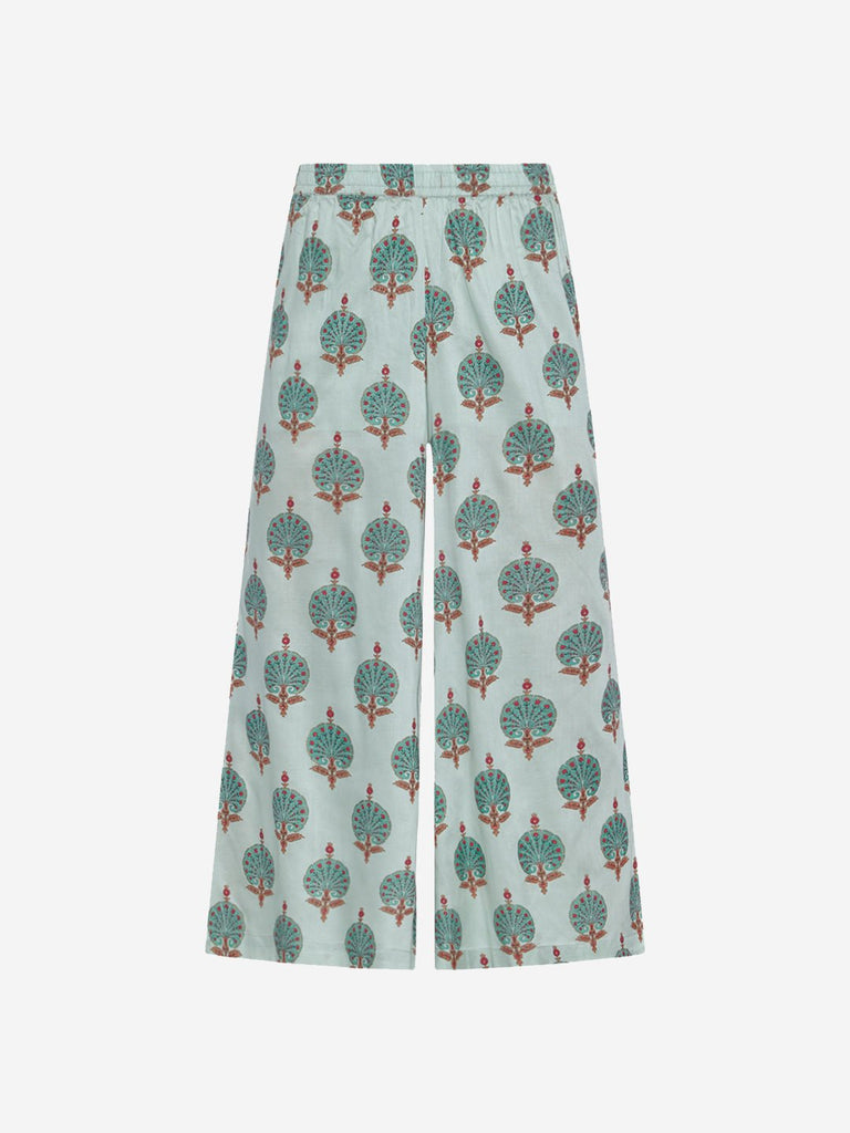 Zuba Mint Printed Ethnic Pants