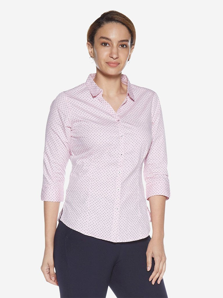 Wardrobe Light Pink Printed Lucy Shirt