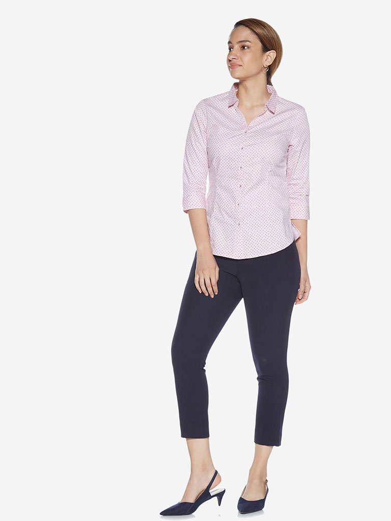 Wardrobe Light Pink Printed Lucy Shirt