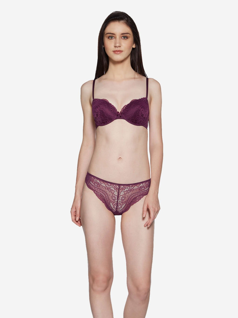 Wunderlove Burgundy Underwired Sunshine Bra