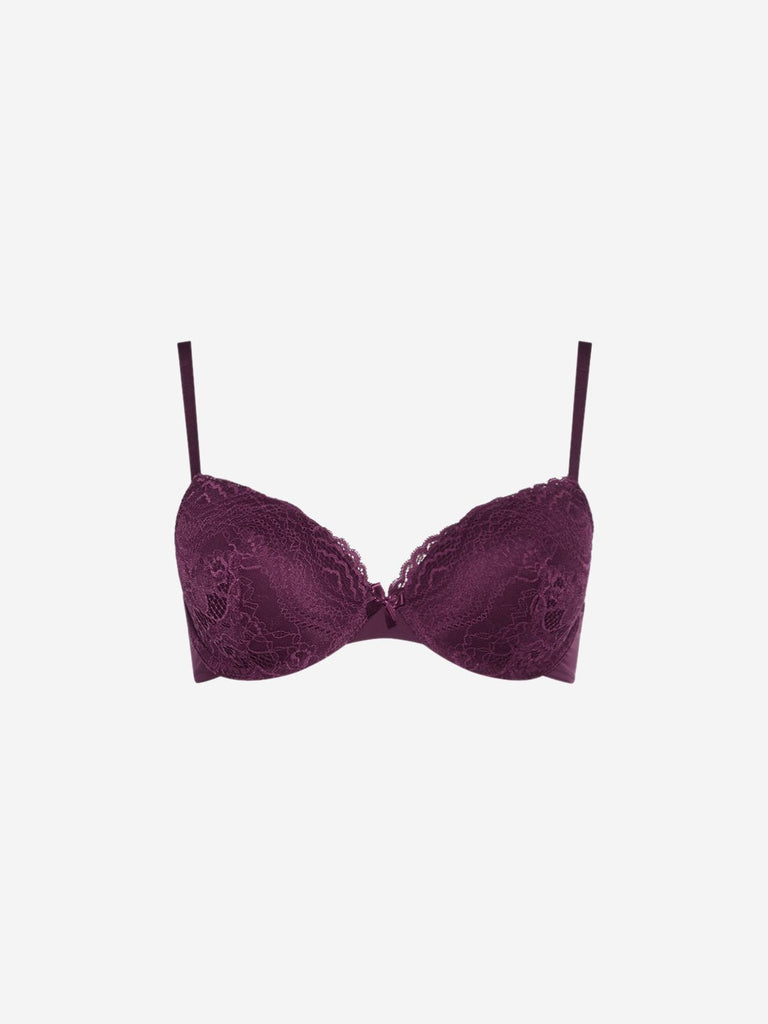 Wunderlove Burgundy Underwired Sunshine Bra