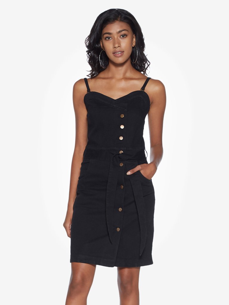 Nuon Black Libra Denim Dress