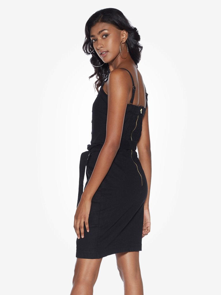 Nuon Black Libra Denim Dress