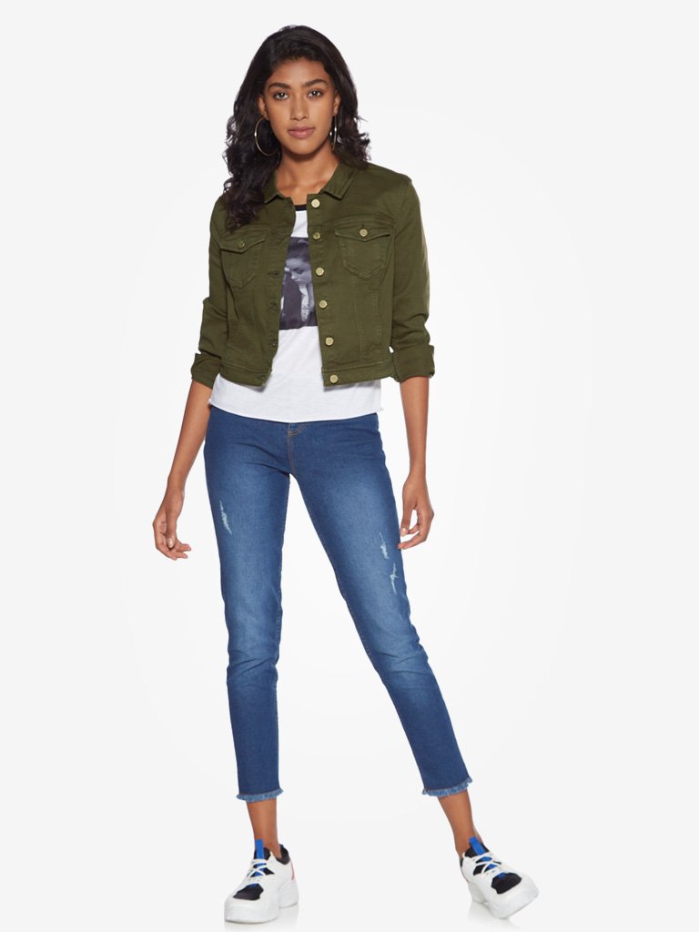 Nuon Khaki Denim Jacket