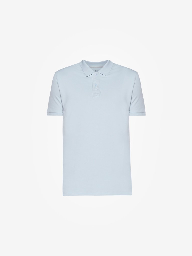 WES Casuals Light Blue Slim Fit Polo T-Shirt
