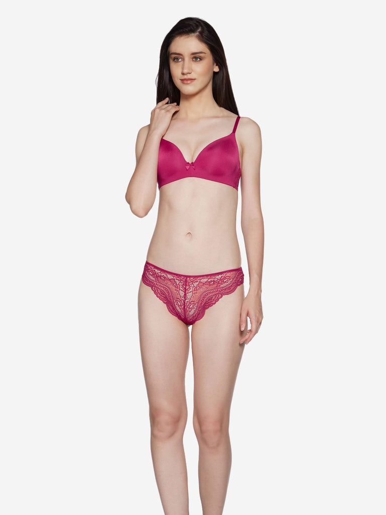 Wunderlove Dark Red Non-Wired Bra