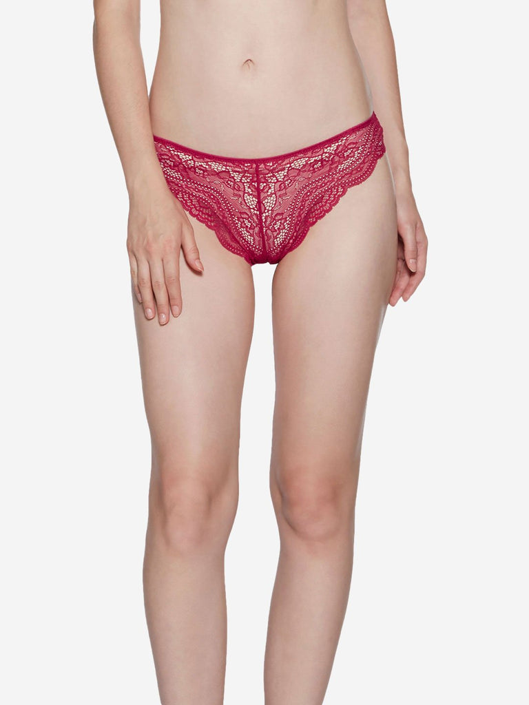 Wunderlove Dark Red Sunshine Brazilian Briefs