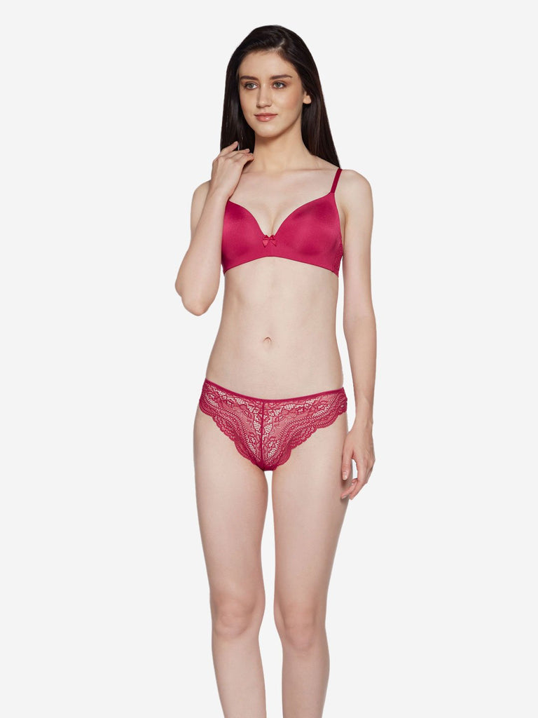 Wunderlove Dark Red Sunshine Brazilian Briefs