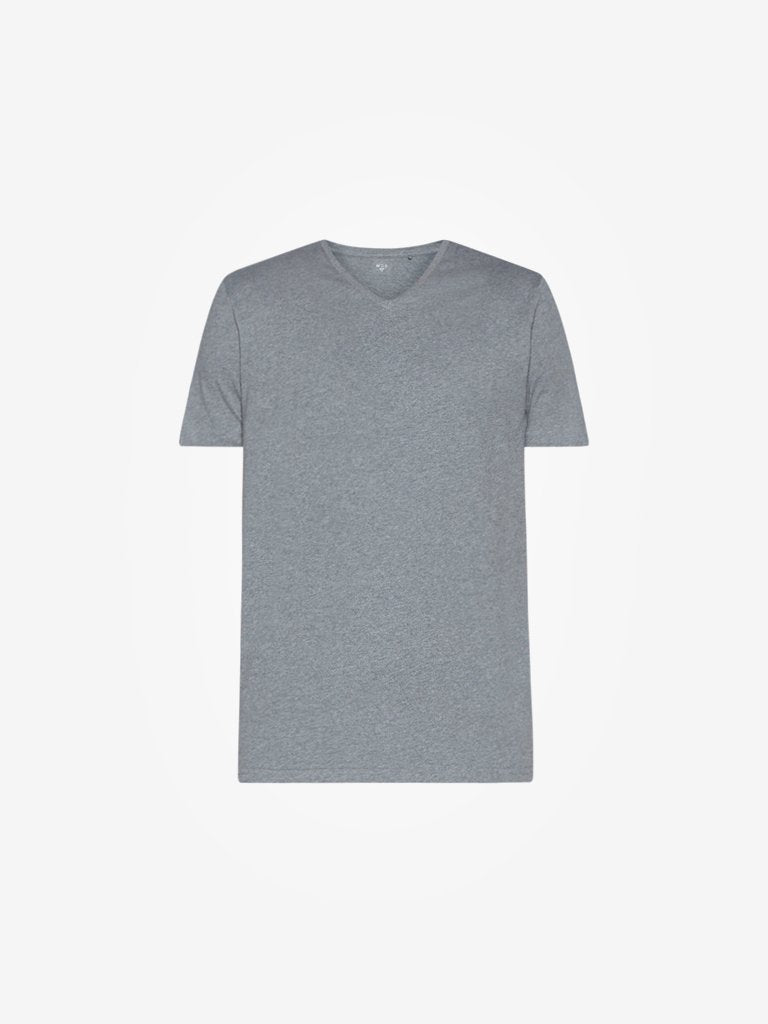 WES Casuals Grey Melange Slim Fit T-Shirt