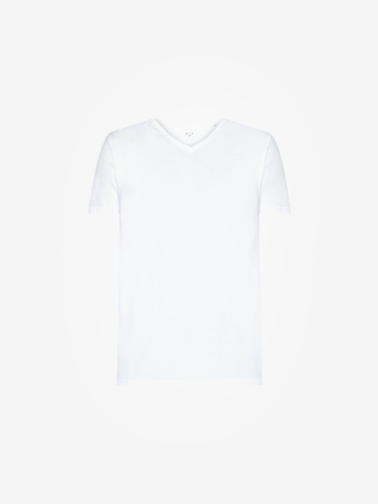 WES Casuals White Slim Fit T-Shirt