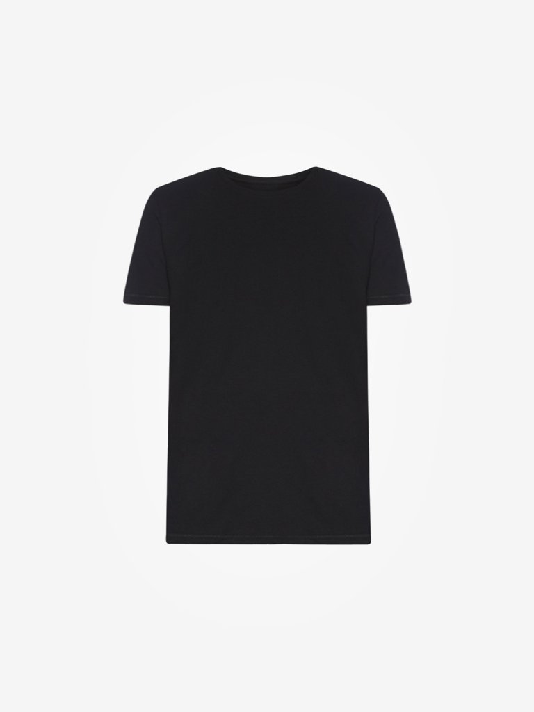 WES Casuals Black Slim Fit Crewneck T-Shirt