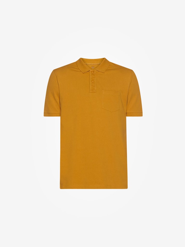 WES Casuals Mustard Relaxed Fit Polo T-Shirt