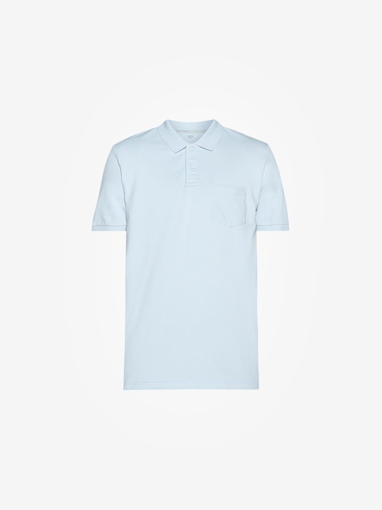 WES Casuals Light Blue Relaxed Fit Polo T-Shirt