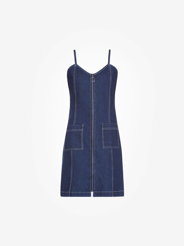 Nuon Dark Blue Denim Geneva Pinafore
