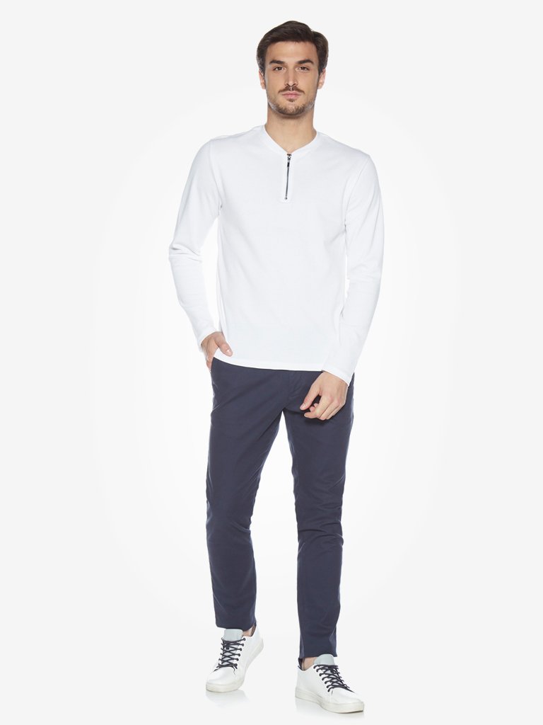Ascot White Slim-Fit T-Shirt