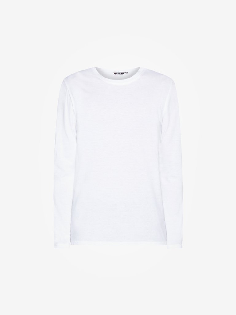 Nuon White Crewneck Slim Fit T-Shirt