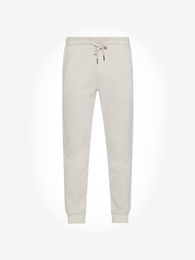 ETA Off White Slim Fit Textured Joggers