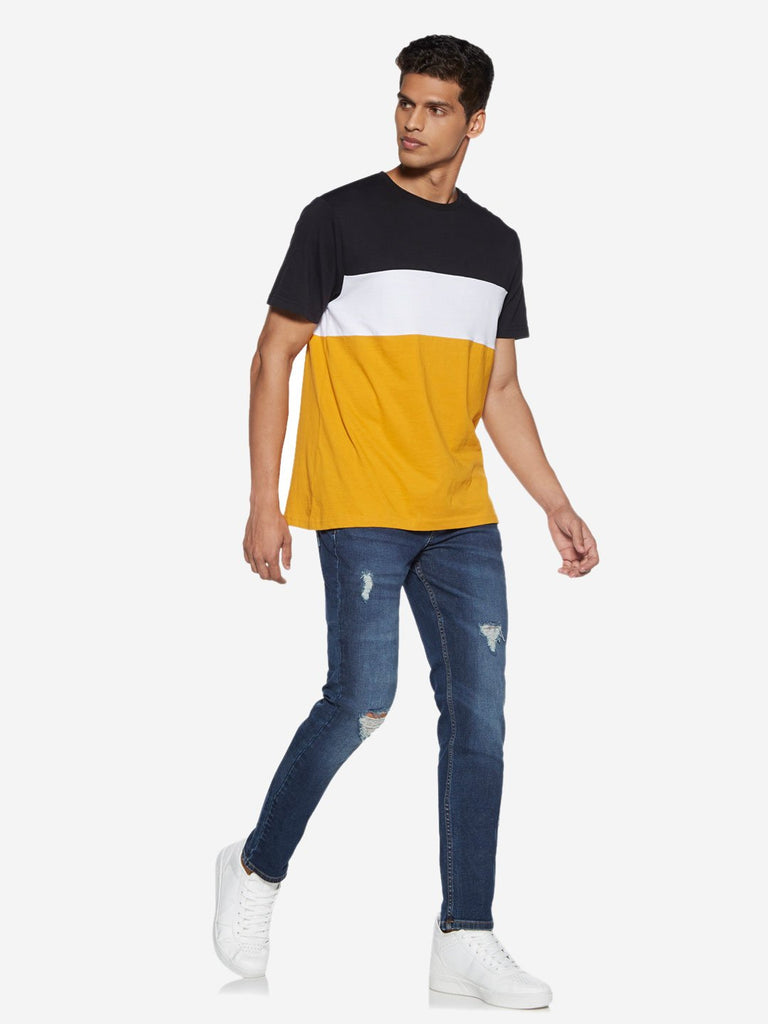 Nuon Dark Blue Slim Fit Hendrix Distressed Jeans