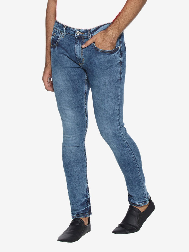 Nuon Nuo Flex Mid Blue Skinny Fit Rocker Jeans