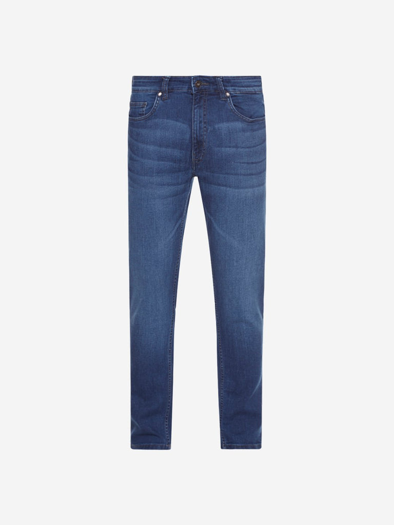 Nuon Blue Carrot Fit Cropped Rodeo Jeans