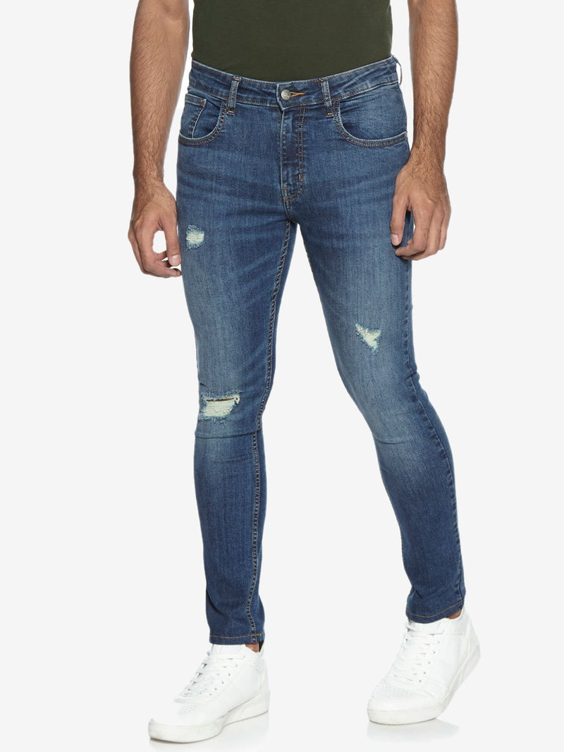 Nuon Nuo Flex Dark Blue Skinny Fit Rocker Jeans