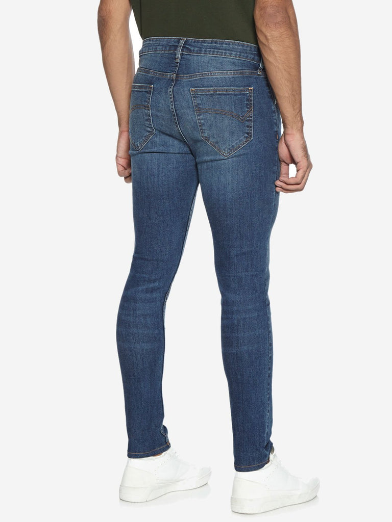 Nuon Nuo Flex Dark Blue Skinny Fit Rocker Jeans