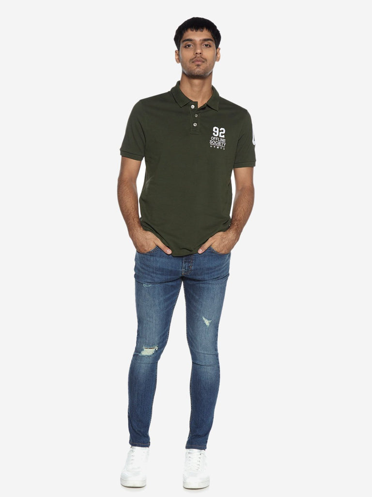 Nuon Nuo Flex Dark Blue Skinny Fit Rocker Jeans