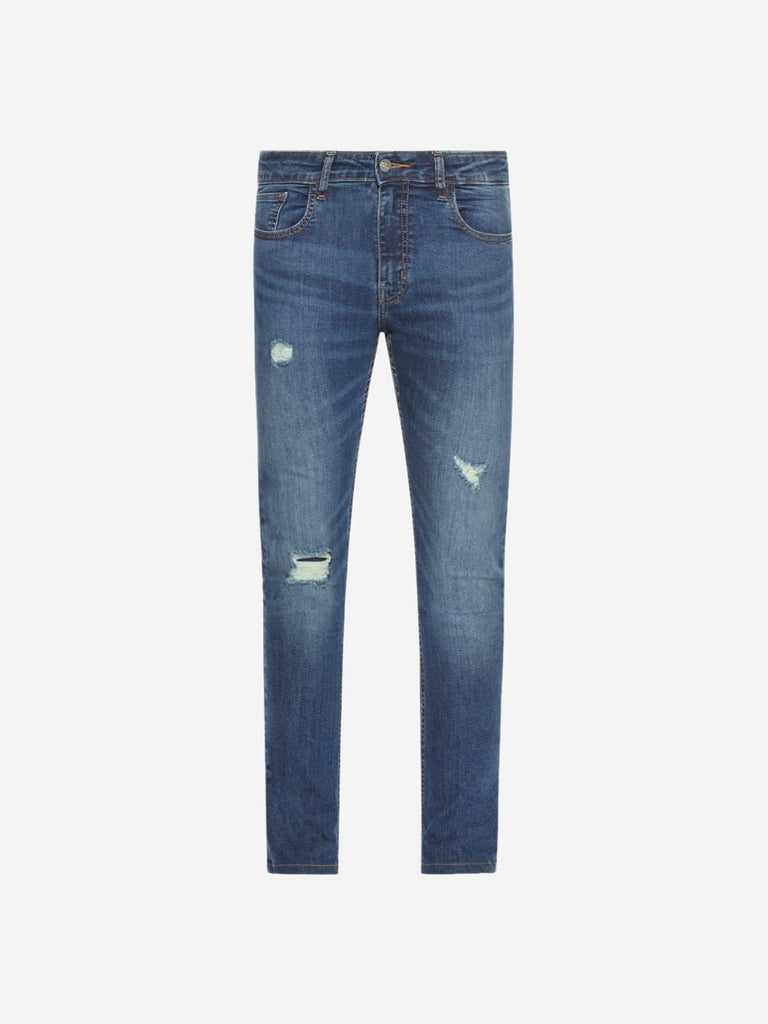 Nuon Nuo Flex Dark Blue Skinny Fit Rocker Jeans