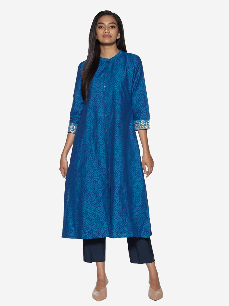 Utsa Indigo Pencil Fit Ethnic Pants