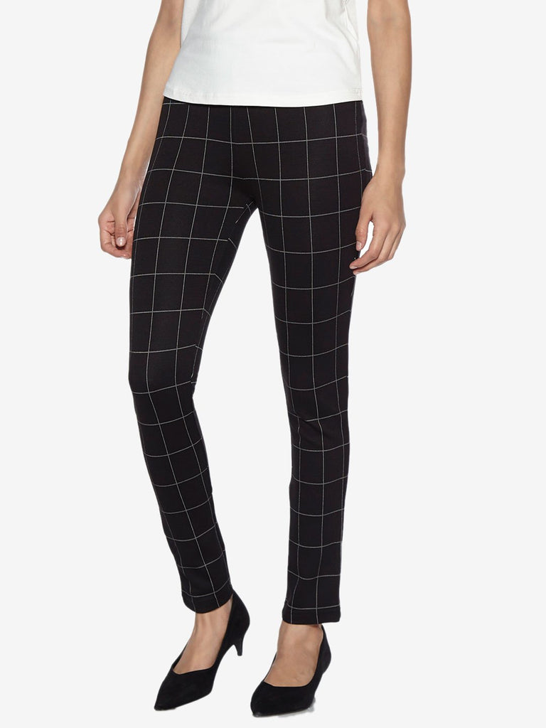 Wardrobe Black Checked Athena Trousers