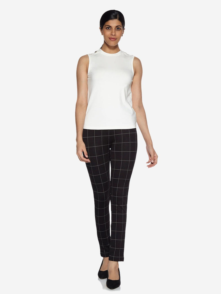 Wardrobe Black Checked Athena Trousers